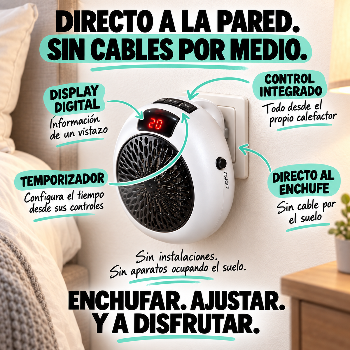 Calefactor termocerámico portátil