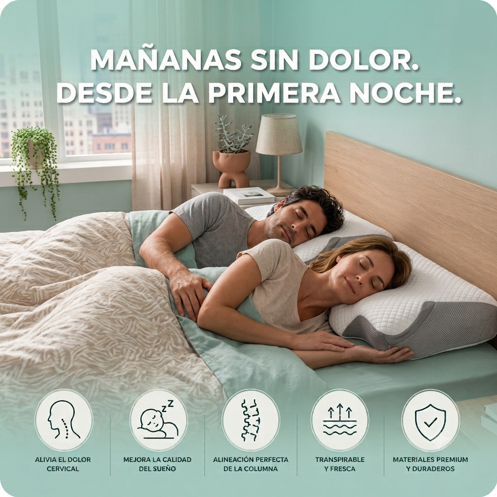 Almohada Cervical Ergonómica Viscoelástica